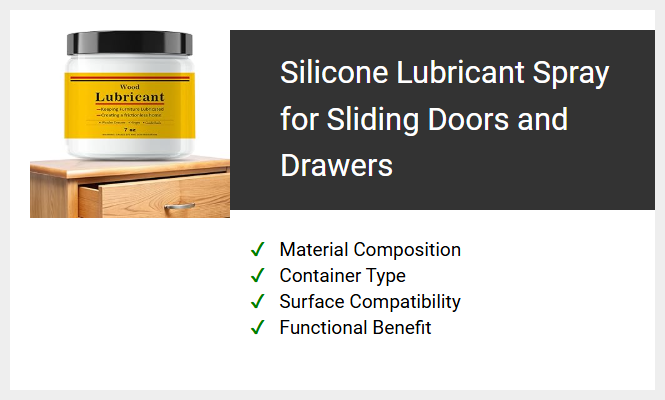 Silicone Lubricant Spray for Sliding Doors and Drawers