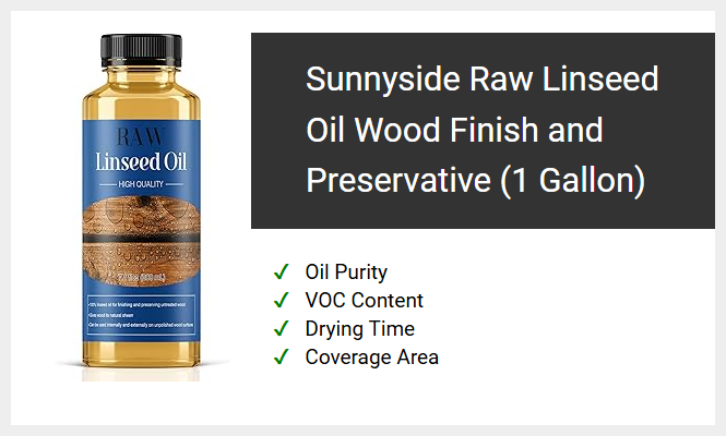 Sunnyside Raw Linseed Oil Wood Finish and Preservative (1 Gallon)