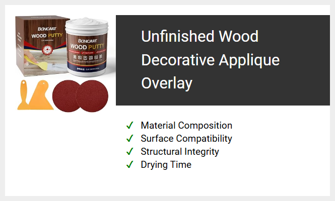 Unfinished Wood Decorative Applique Overlay