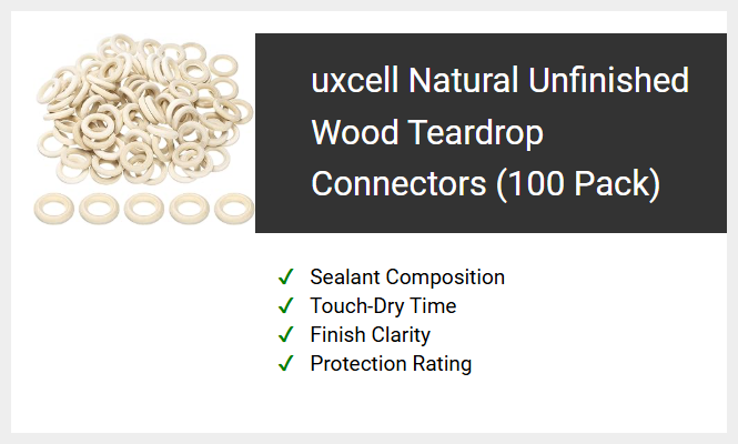 uxcell Natural Unfinished Wood Teardrop Connectors (100 Pack)