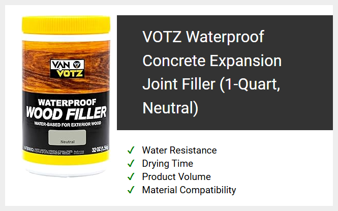 VOTZ Waterproof Concrete Expansion Joint Filler (1-Quart, Neutral)