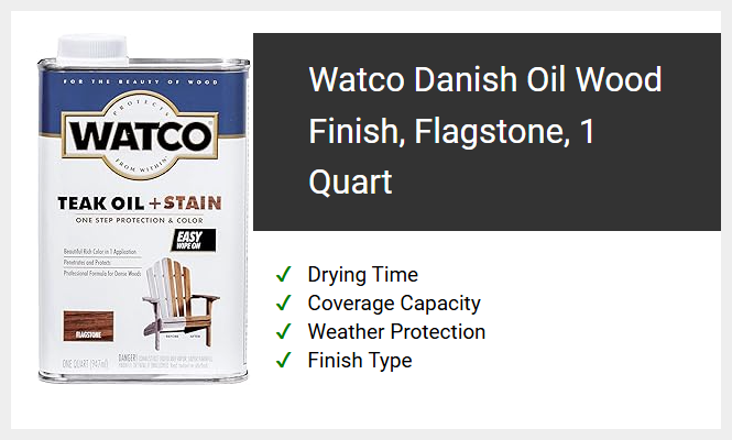 Watco Danish Oil Wood Finish, Flagstone, 1 Quart
