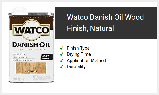 Watco Danish Oil Wood Finish, Natural