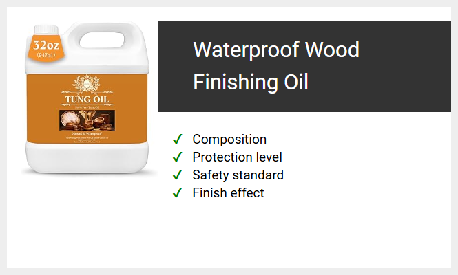 Waterproof Wood Finishing Oil