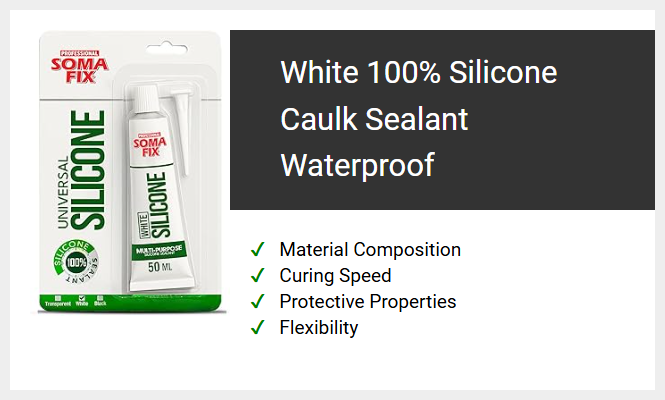 White 100% Silicone Caulk Sealant Waterproof