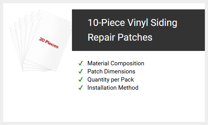 10-Piece Vinyl Siding Repair Patches