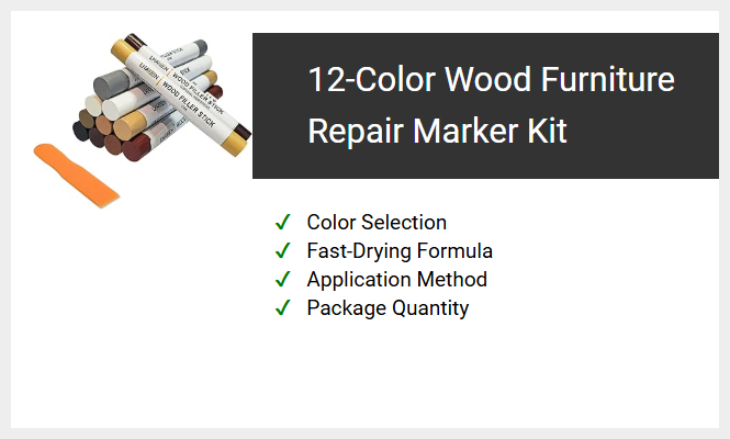 12-Color Wood Furniture Repair Marker Kit
