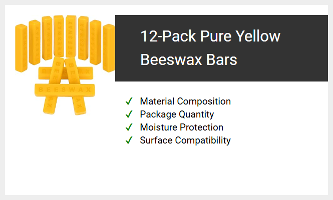 12-Pack Pure Yellow Beeswax Bars