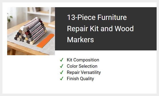 13-Piece Furniture Repair Kit and Wood Markers