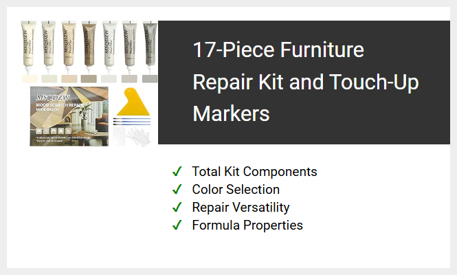 17-Piece Furniture Repair Kit and Touch-Up Markers