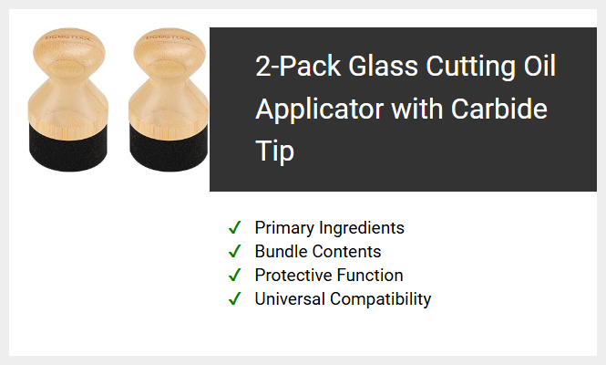 2-Pack Glass Cutting Oil Applicator with Carbide Tip
