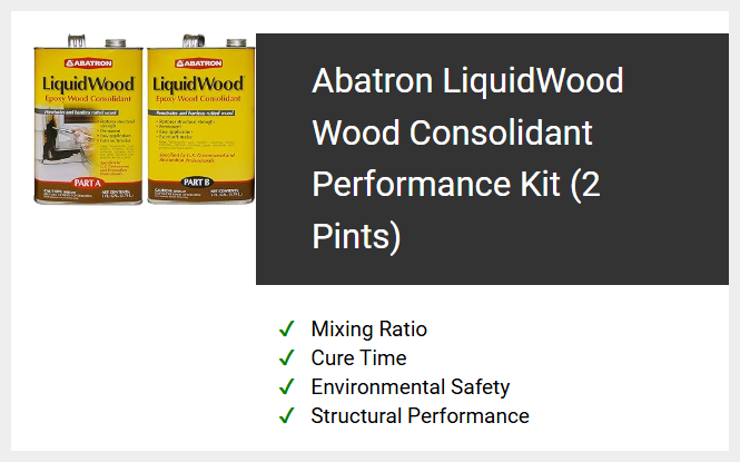 Abatron LiquidWood Wood Consolidant Performance Kit (2 Pints)