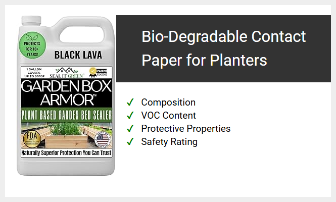 Bio-Degradable Contact Paper for Planters