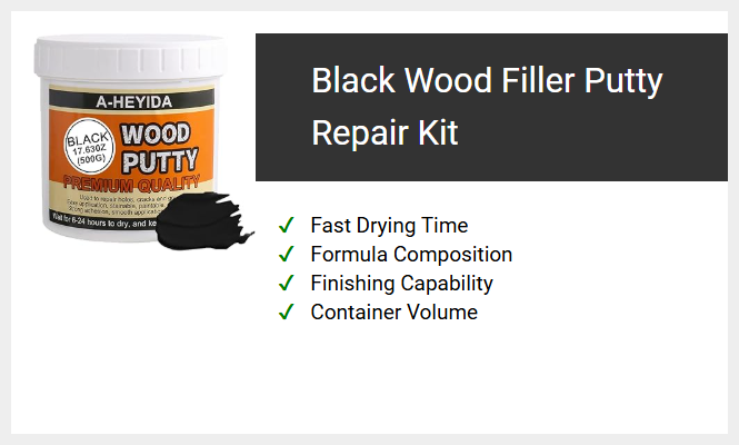 Black Wood Filler Putty Repair Kit