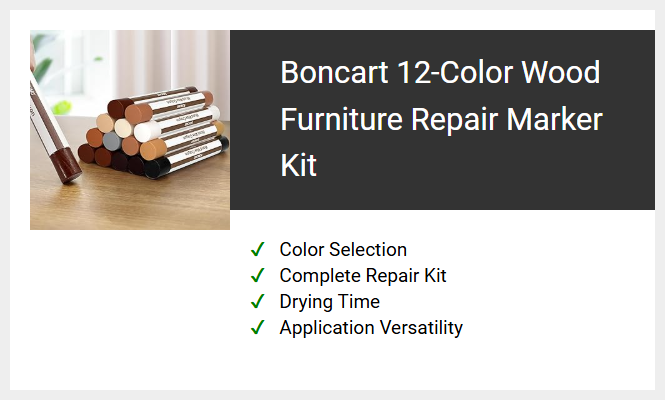 Boncart 12-Color Wood Furniture Repair Marker Kit