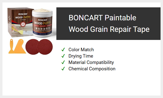 BONCART Paintable Wood Grain Repair Tape