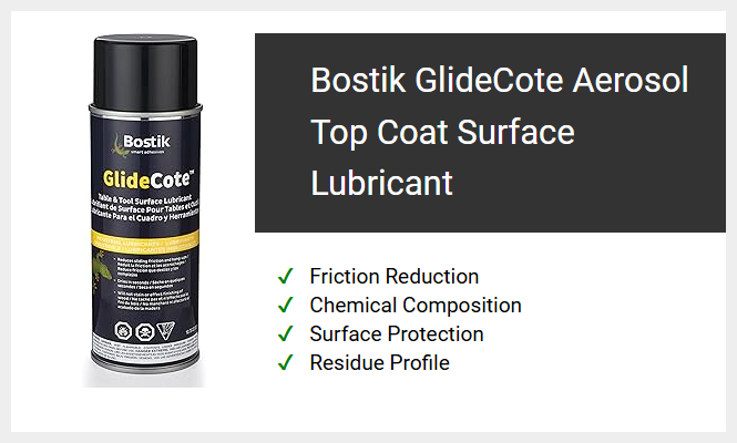Bostik GlideCote Aerosol Top Coat Surface Lubricant