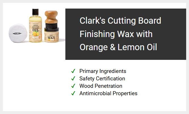 Clark's Cutting Board Finishing Wax with Orange & Lemon Oil