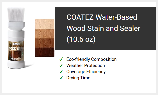 COATEZ Water-Based Wood Stain and Sealer (10.6 oz)