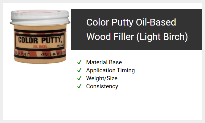 Color Putty Oil-Based Wood Filler (Light Birch)
