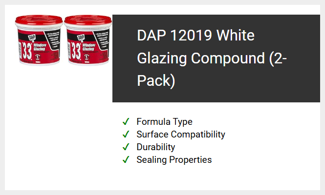 DAP 12019 White Glazing Compound (2-Pack)