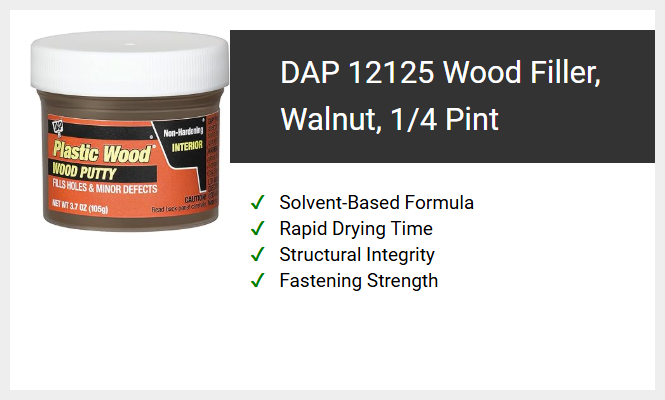 DAP 12125 Wood Filler, Walnut, 1/4 Pint