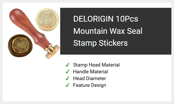 DELORIGIN 10Pcs Mountain Wax Seal Stamp Stickers