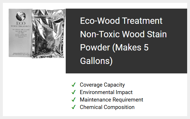 Eco-Wood Treatment Non-Toxic Wood Stain Powder (Makes 5 Gallons)