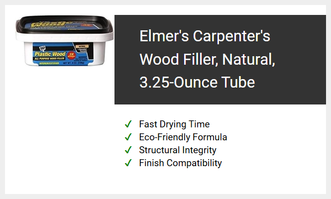 Elmer's Carpenter's Wood Filler, Natural, 3.25-Ounce Tube