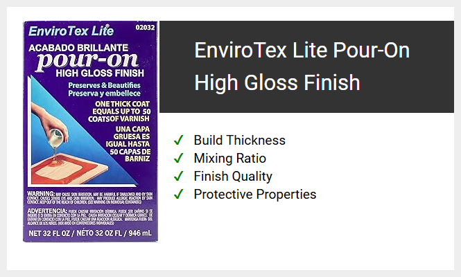 EnviroTex Lite Pour-On High Gloss Finish