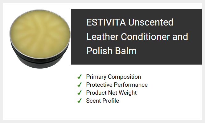 ESTIVITA Unscented Leather Conditioner and Polish Balm