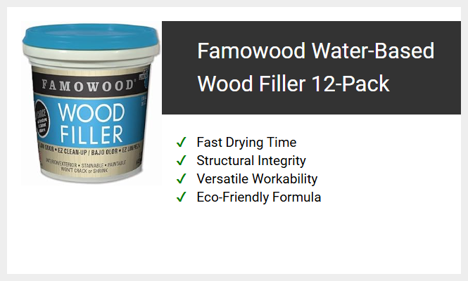 Famowood Water-Based Wood Filler 12-Pack