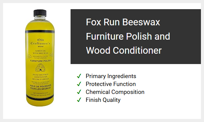 Fox Run Beeswax Furniture Polish and Wood Conditioner
