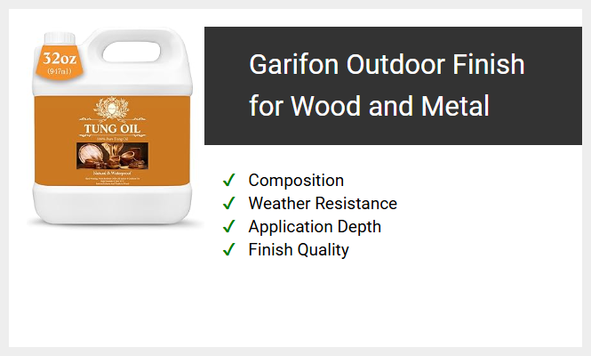 Garifon Outdoor Finish for Wood and Metal