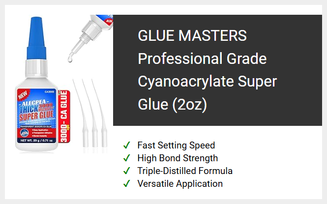 GLUE MASTERS Professional Grade Cyanoacrylate Super Glue (2oz)