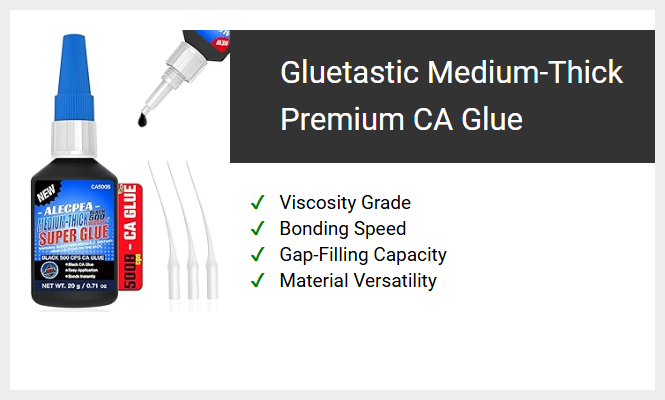 Gluetastic Medium-Thick Premium CA Glue