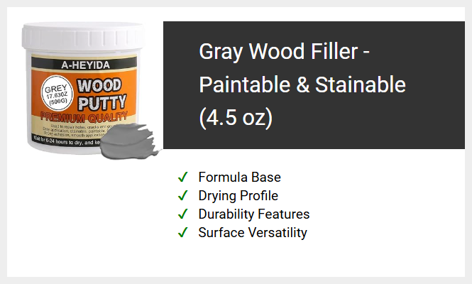 Gray Wood Filler - Paintable & Stainable (4.5 oz)