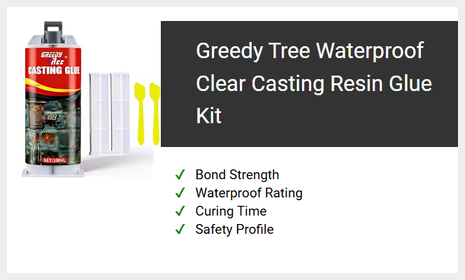 Greedy Tree Waterproof Clear Casting Resin Glue Kit