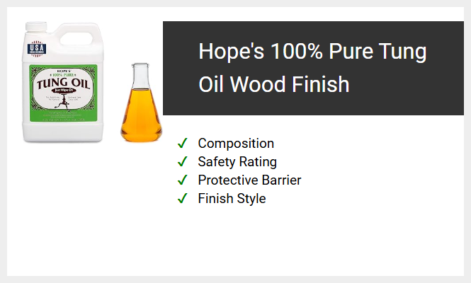Hope's 100% Pure Tung Oil Wood Finish