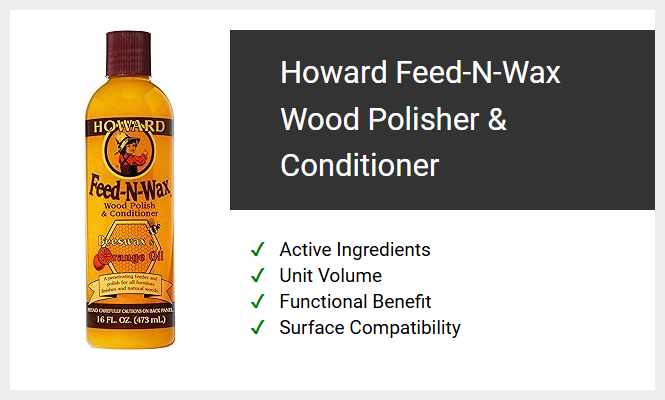Howard Feed-N-Wax Wood Polisher & Conditioner