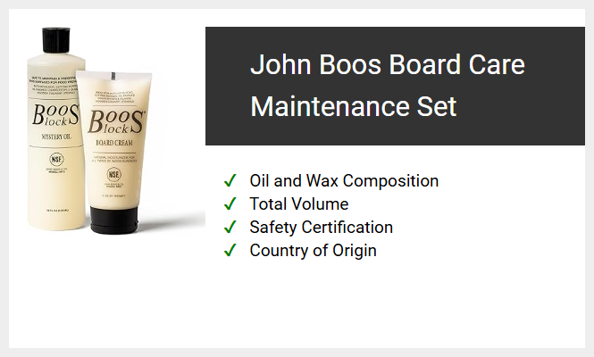 John Boos Board Care Maintenance Set