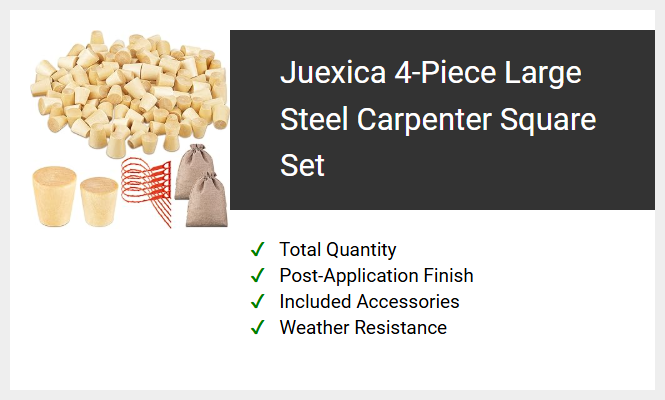 Juexica 4-Piece Large Steel Carpenter Square Set