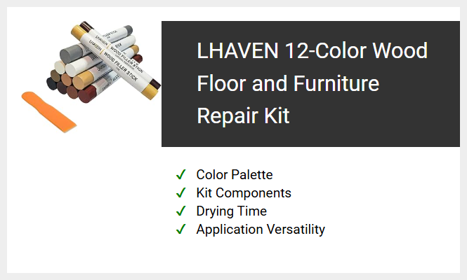 LHAVEN 12-Color Wood Floor and Furniture Repair Kit