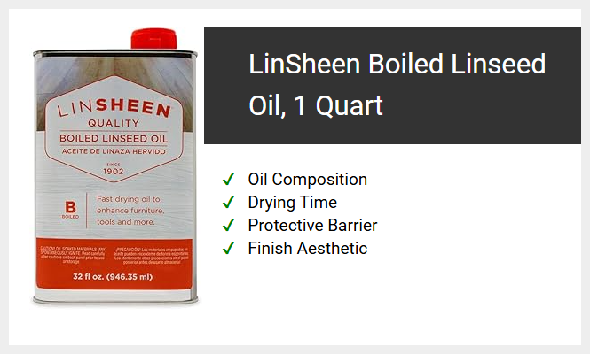 LinSheen Boiled Linseed Oil, 1 Quart