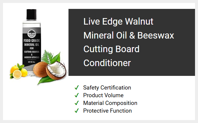 Live Edge Walnut Mineral Oil & Beeswax Cutting Board Conditioner