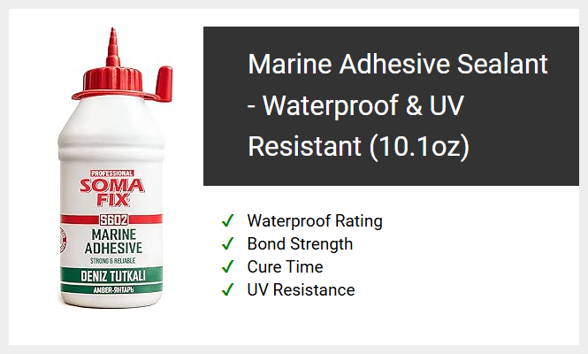 Marine Adhesive Sealant - Waterproof & UV Resistant (10.1oz)