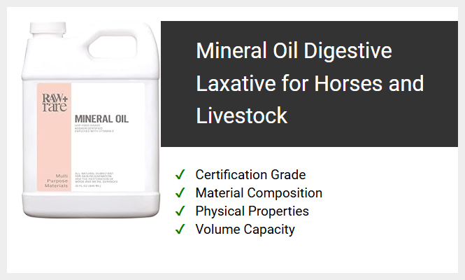 Mineral Oil Digestive Laxative for Horses and Livestock