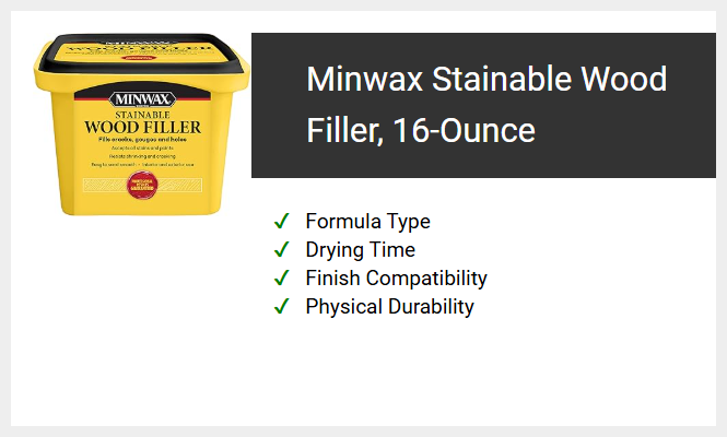 Minwax Stainable Wood Filler, 16-Ounce