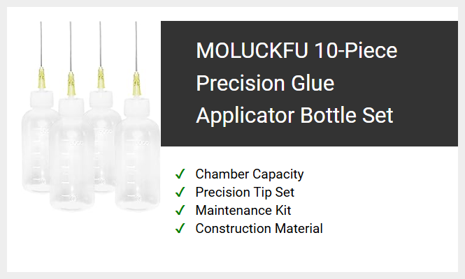 MOLUCKFU 10-Piece Precision Glue Applicator Bottle Set