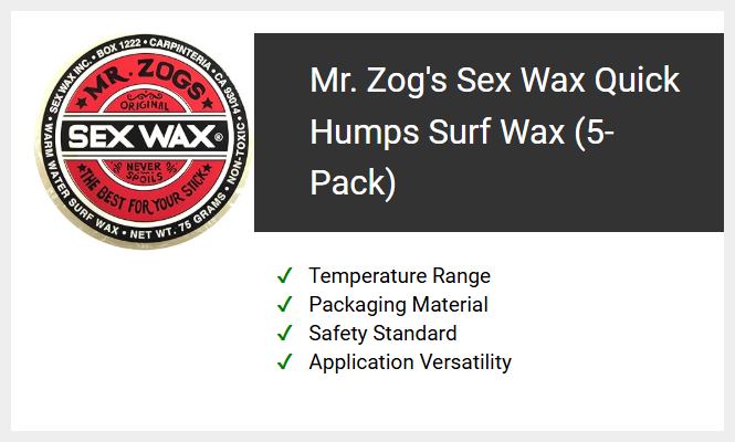 Mr. Zog's Sex Wax Quick Humps Surf Wax (5-Pack)